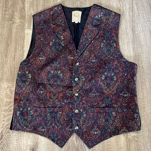 Vintage Wah Maker Yuma AZ Made in USA Western Paisley Womens Vest